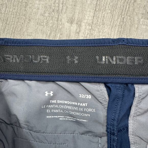 Under Armour UA Drive Tapered Pants Men's 32x30 Blue Golf Golfing Flat Front - Picture 3 of 10